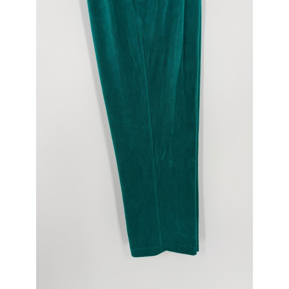 Allison Daley Teal Green Corduroy Pants Womens 16 Elastic‎ Waist Straight Leg - Picture 6 of 7